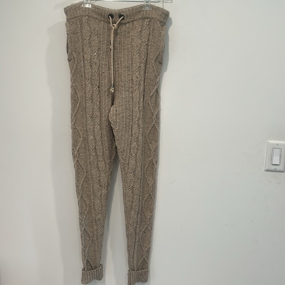 Opening Ceremony Cable Knit Cabin Taupe Women's Joggers small / medium new w tag - Picture 7 of 7